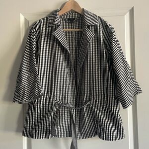 Talbots Women’s Gingham Tie Front Jacket